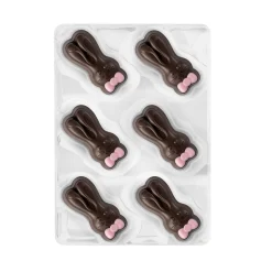 Dark Chocolate|Nut Chocolate<Hotel Chocolat Dark Gianduja Chocolate Bunny Selector