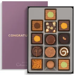 Chocolate Without Alcohol|Chocolate Boxes<Hotel Chocolat Exquisitely Nutty H-box with Congratulations Sleeve