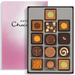 Chocolate Boxes|Chocolate Without Alcohol<Hotel Chocolat Exquisitely Nutty H-box with Pink Sleeve