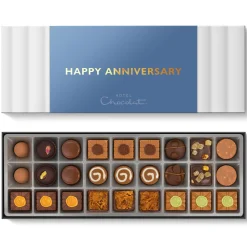 Chocolate Without Alcohol|Chocolate Boxes<Hotel Chocolat Exquisitely Nutty Sleekster with Happy Anniversary Sleeve
