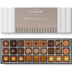Chocolate Without Alcohol|Chocolate Boxes<Hotel Chocolat Exquisitely Nutty Sleekster with Happy Birthday Sleeve