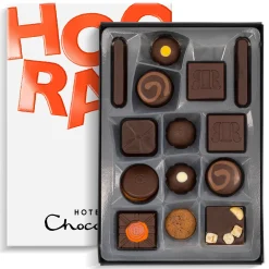 Vegetarian Chocolates|Letterbox Gifts<Hotel Chocolat Serious Dark Fix H-box with Hooray Sleeve