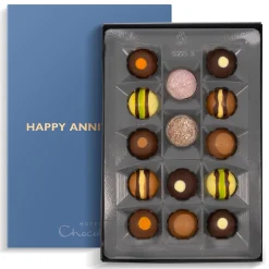 Letterbox Gifts|Chocolate Boxes<Hotel Chocolat Tipsy Truffles H-Box with Happy Anniversary Sleeve